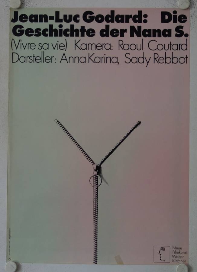 Vivre sa vie - My Life to Live re-release german movie poster